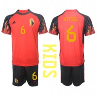 Camiseta Bélgica Axel Witsel #6 Primera Equipación para niños Mundial 2022 manga corta (+ pantalones cortos)